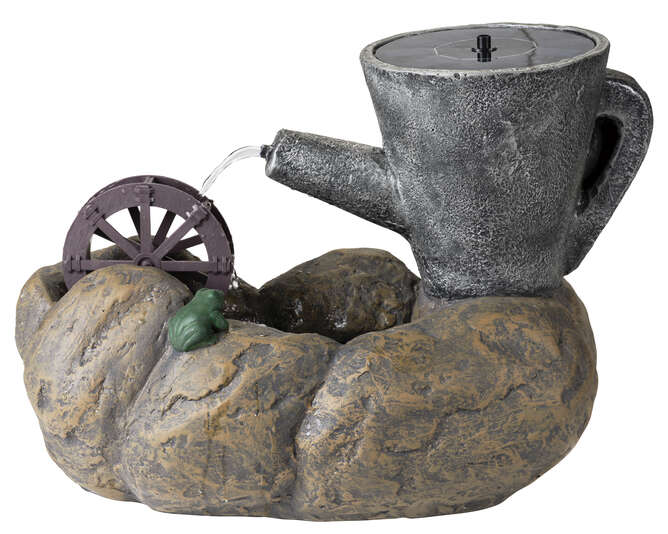 DekoBrunnen mit LEDBeleuchtung raiffeisenmarkt.de